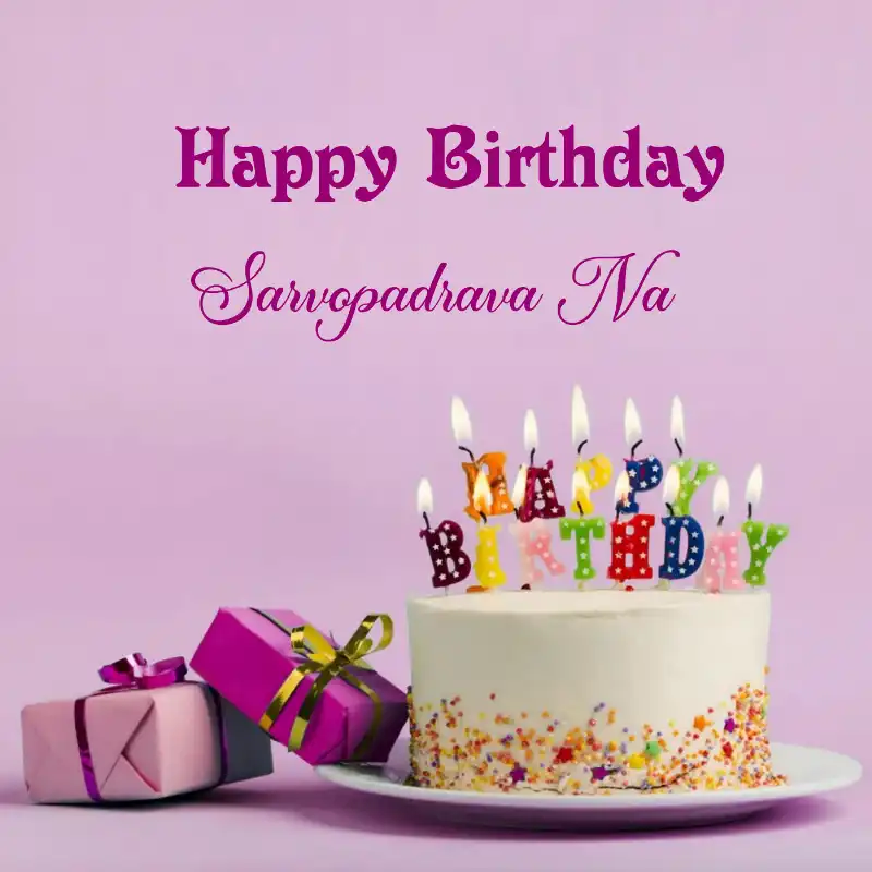 Happy Birthday Sarvopadrava Na Cake Gifts Card